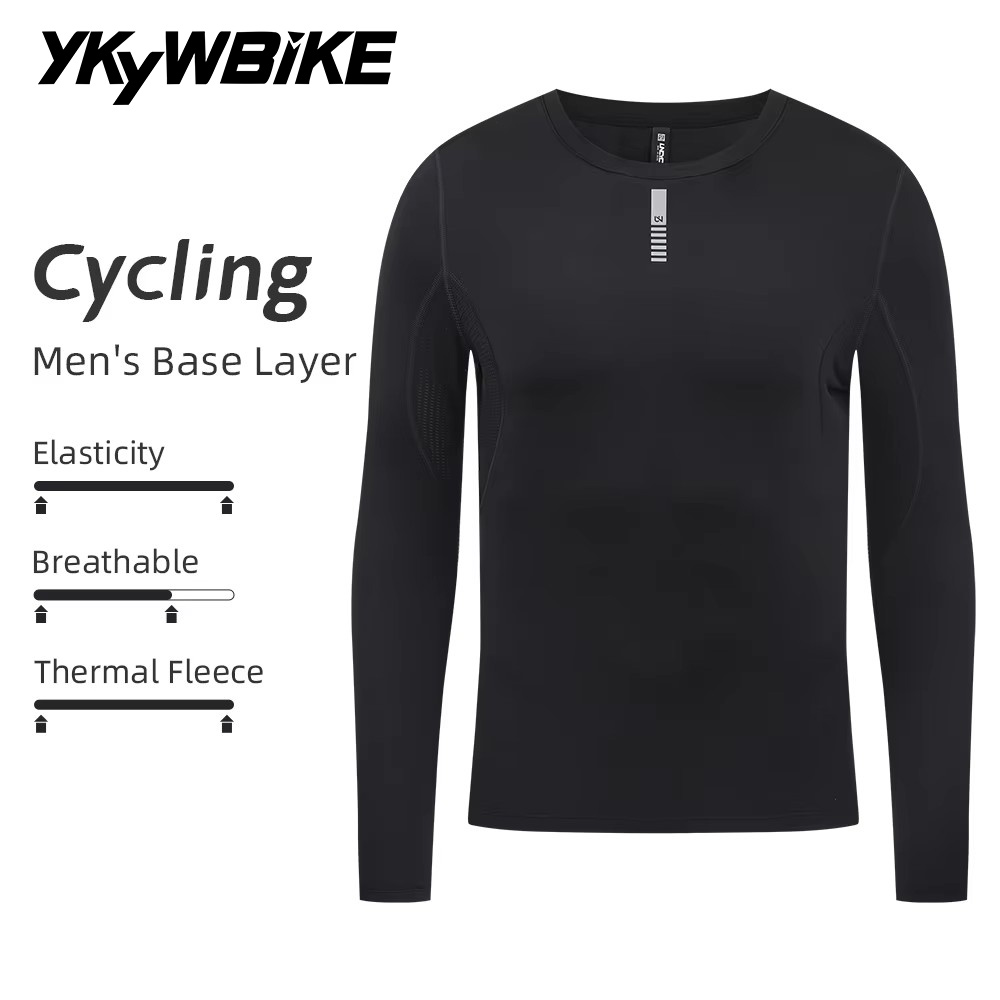 YKYWBIKE メンズ サイクリング ベースレイヤー 冬
