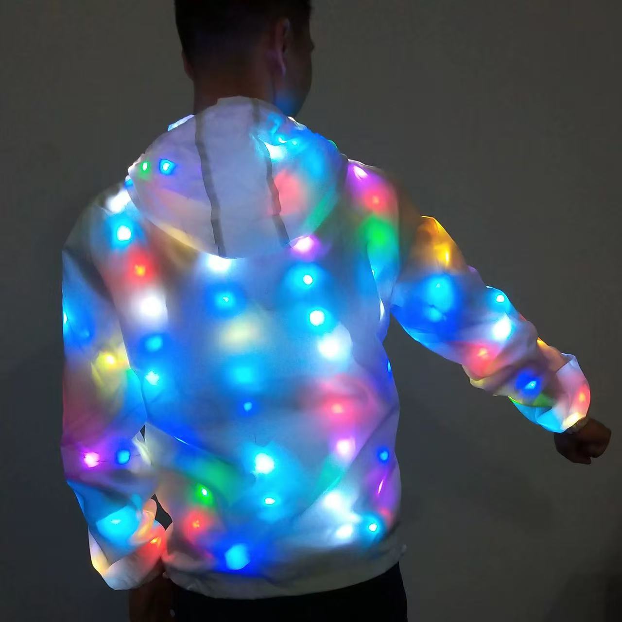 ファッション LED 服男性女性発光服ジャケットベストパンツ衣装ナイトショーパフォーマンスダンス着用衣装用品