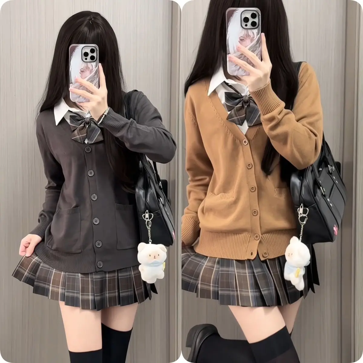 アニメオレンジ JK 制服セーター四季着用薄手、長袖カーディガンセーター、カレッジスタイルの新しいコート女性用