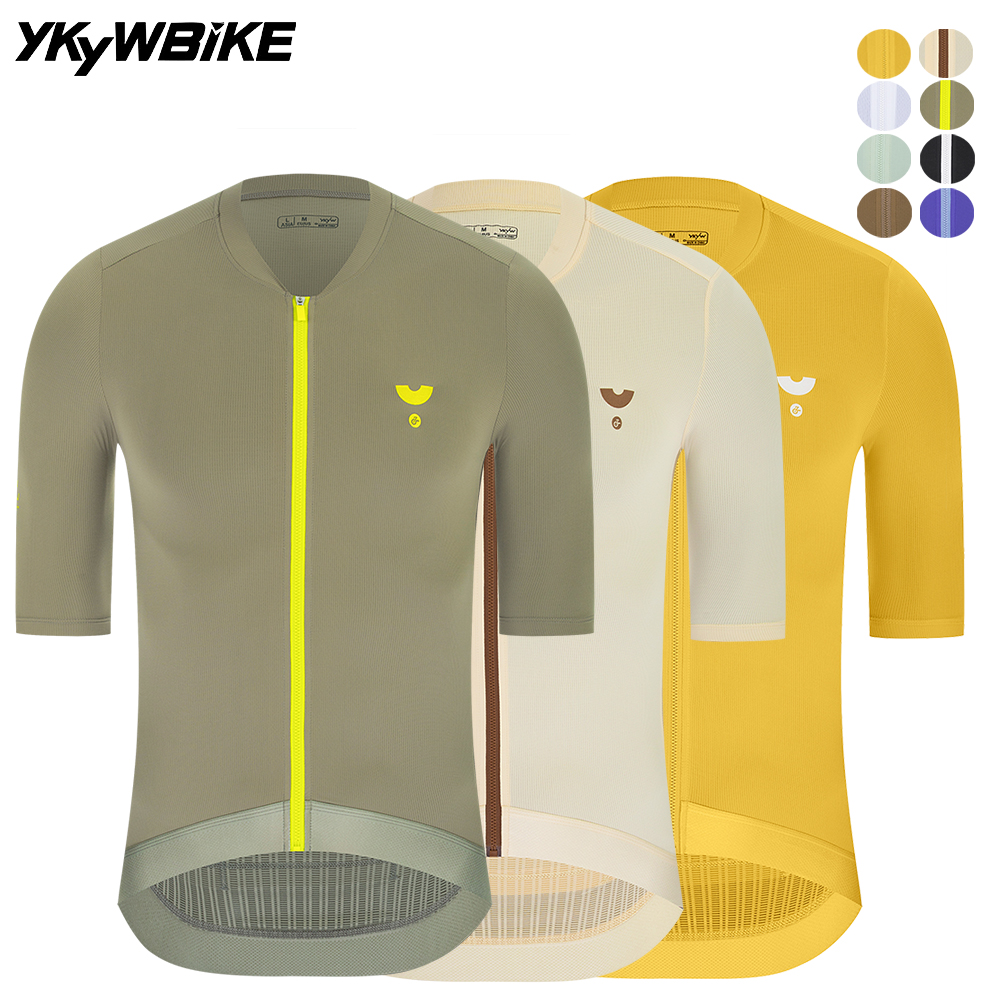 YKYWBIKE 2026 メンズ半袖サイクリングジャージプロチーム通気性速乾弾性ロードバイク MTB レーシング自転車スポーツウェア