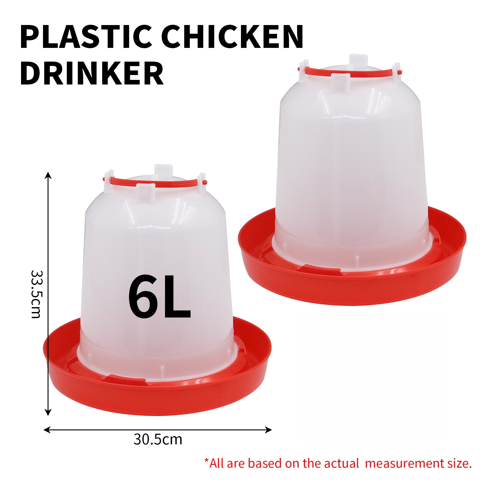 6L 自動鶏小屋ウォーターディスペンサー鶏ウォーターディスペンサー水出口スイッチ付きプラスチック家禽飲料バケツ