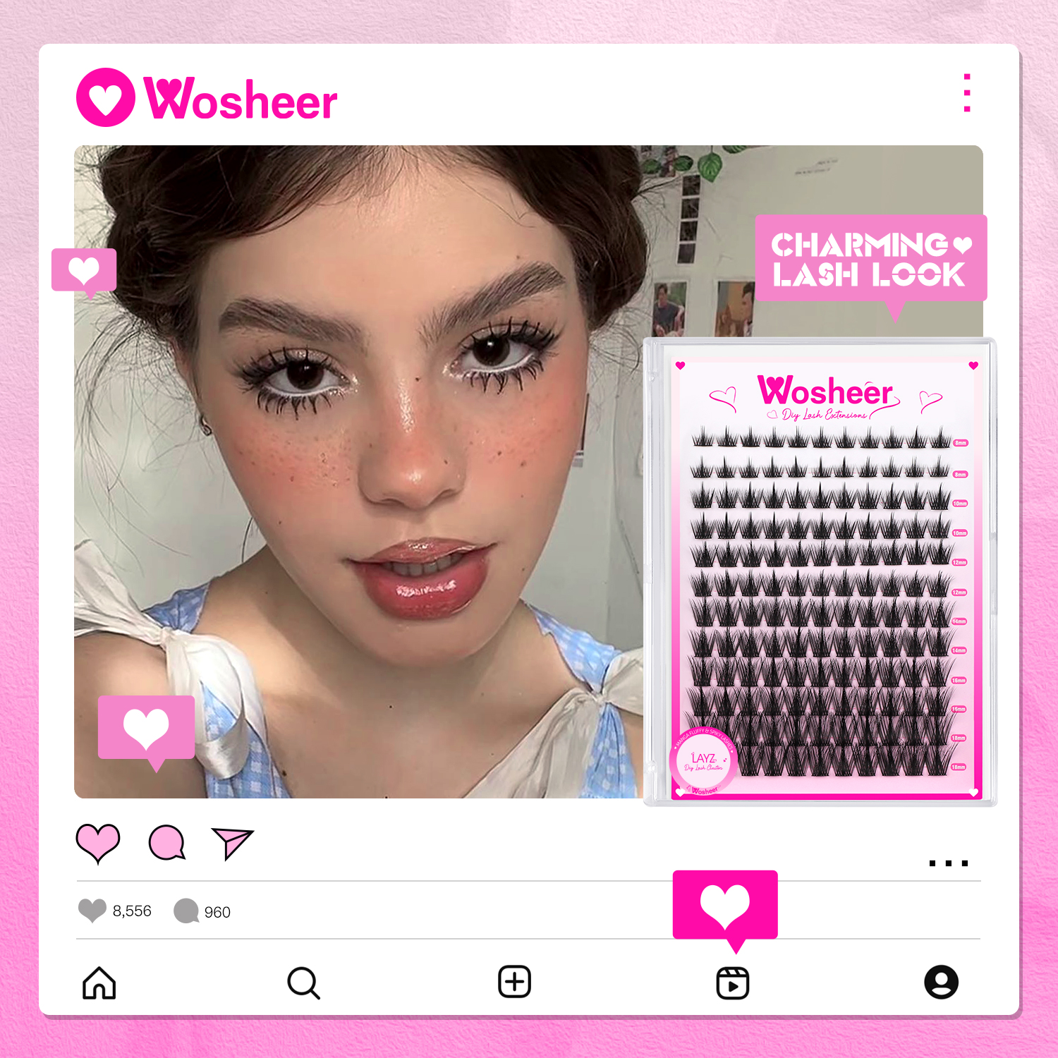 WOSHEER ラッシュクラスターキットまつげクラスター DIY まつげナチュラルまつげエクステンション個別まつげ