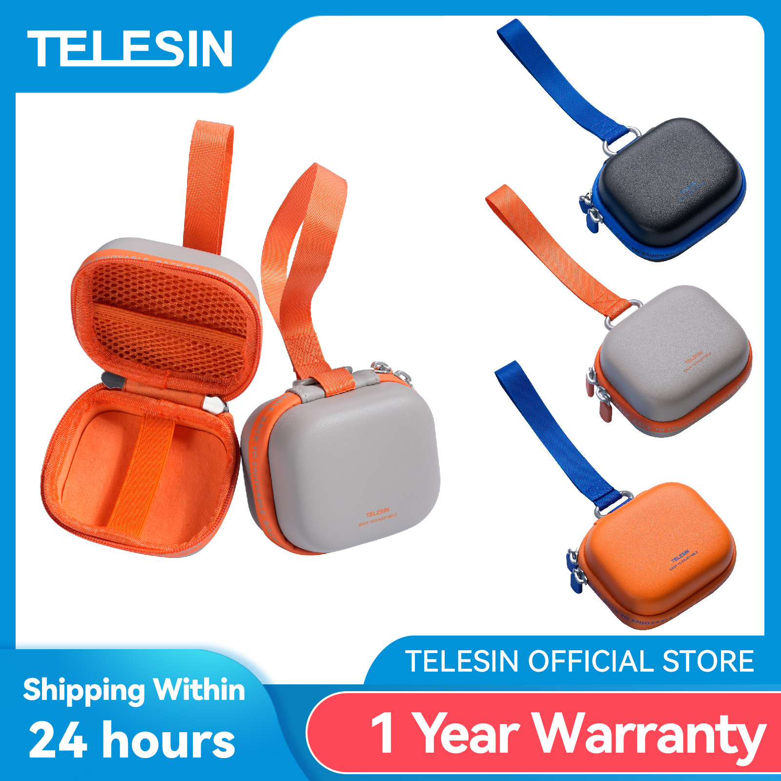 TELESIN DisAdv ミニ収納保護バッグキャリングケース DJI OSMO アクション 6 5pro 4 3 GoPro Hero Insta 360 Ace Ace pro 2