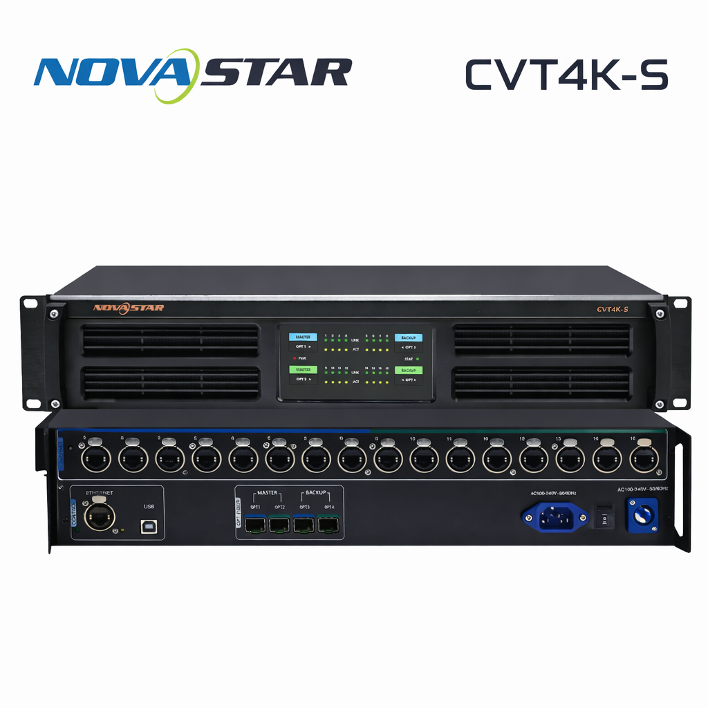 Novastar LED スクリーン ファイバー コンバータ Novastar CVT4K-S CVT4K-M 4 シングルモード/マルチモード ツインコア LC 光ポート