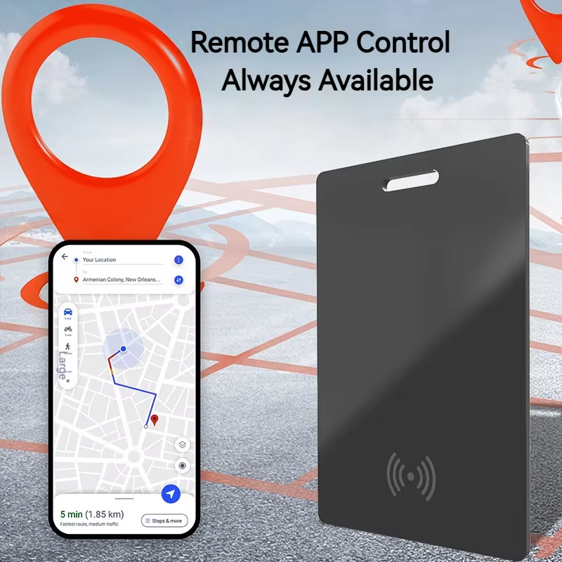 超薄型ワイヤレス GPS カードロケーター Find My Tracker スマート紛失防止デバイスカードキー財布ペット猫犬 iOS iPhone 用
