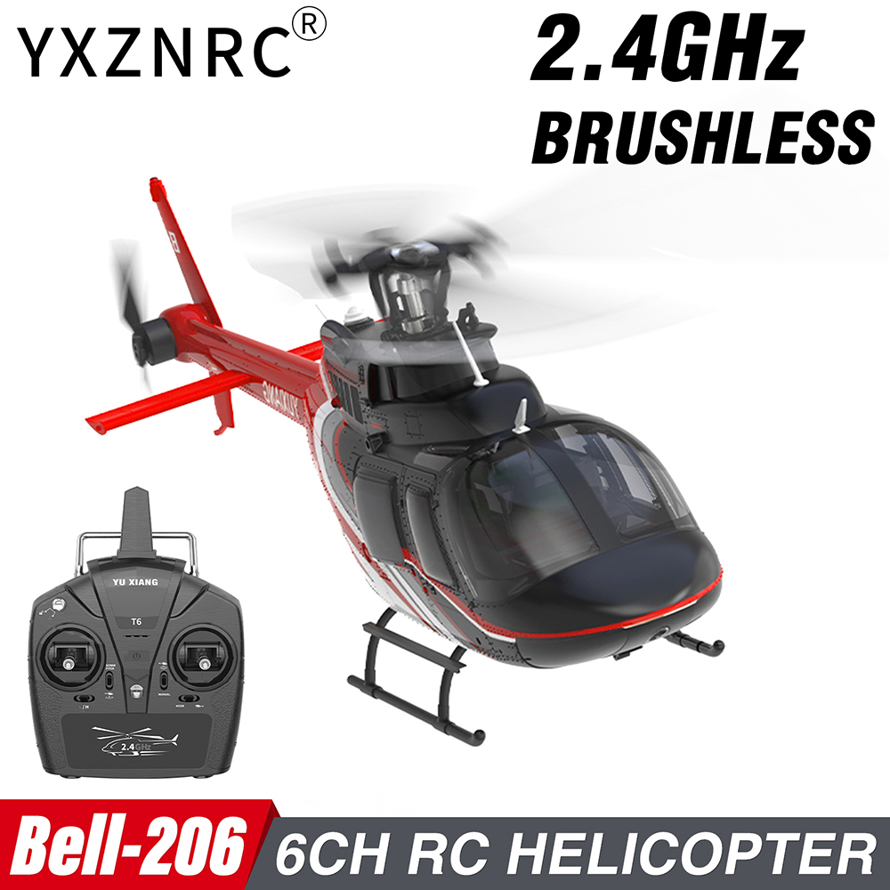 ゆう翔 2.4 グラム 6CH エルロンレス Bell-206 ヘリコプターブラシレスモーター 6 軸ジャイロ 120 メートルおもちゃ