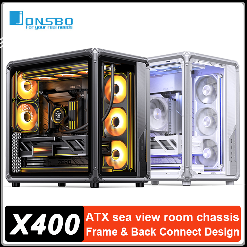 JONSBO X400 ATX ケース E スポーツ フレームワーク ARGB 照明効果 シービュー ルーム コンピュータ ケース サポート 360 水冷