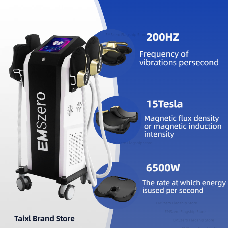 EMSzero RF 6500W 15 T EMS 痩身マシン Nova ボディスカルプティング 4 ハンドル RF 骨盤筋刺激装置サロン機器