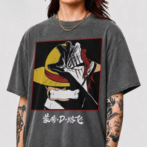 ワンピースアニメ Tシャツ男性女性綿半袖 Tシャツトップス 2026 夏ルフィゾロサンジグラフィックプリントストリートカジュアル Y2k