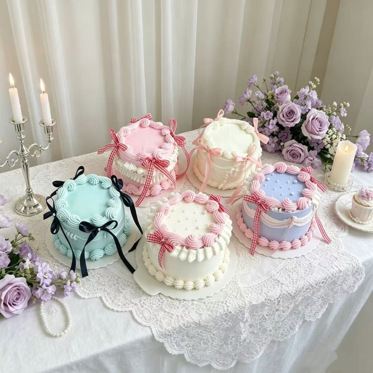 Fake Birthday Cake Model, Non-Edible PU Cake Display Realistic Dessert Decor Bakery Shop Window Prop Party Decoration