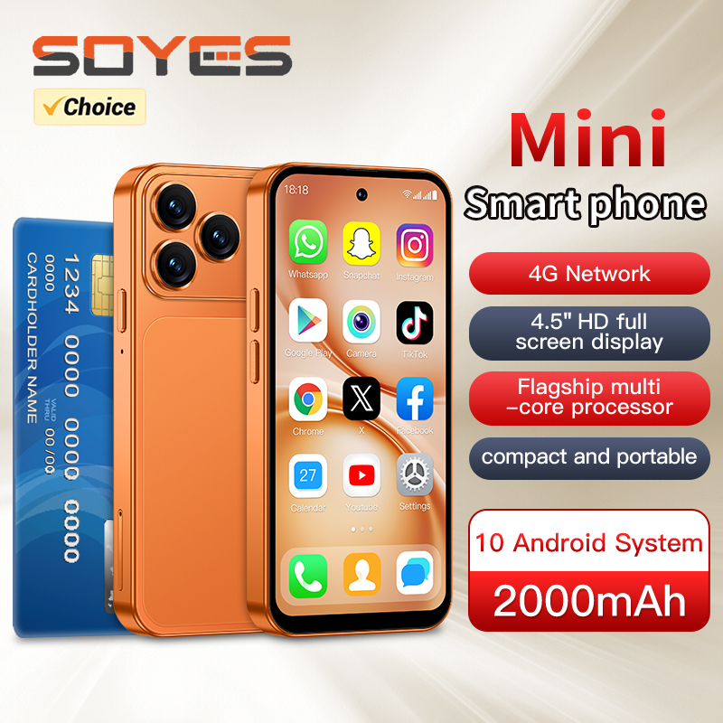 SOYES A19 Pro 4G ミニスマートフォン 4.5 インチ Android 10 システム 2GB RAM 16GB ROM デュアル SIM スタンバイ 2000mAh バッテリー小型電話