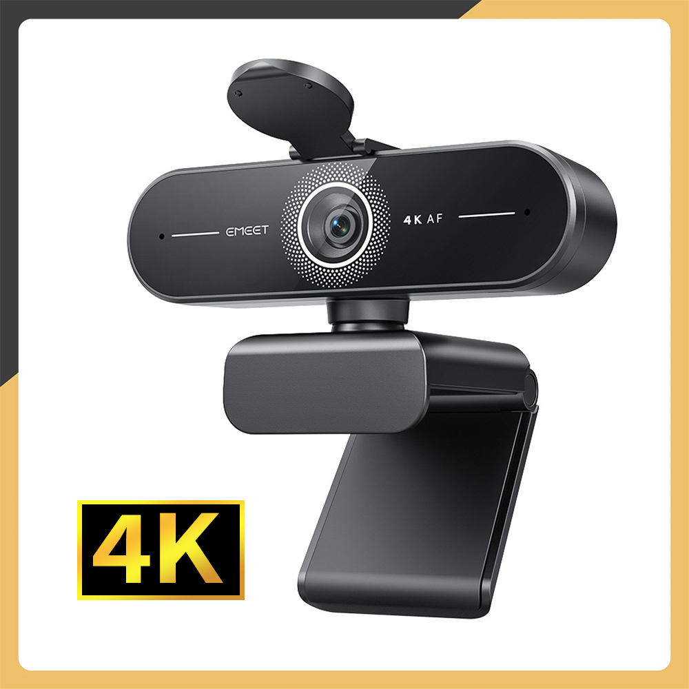 4K ウルトラ HD ウェブカメラ 1080P 60fps ウェブカメラ EMEET C60E オートフォーカス USB コンピュータカメラ ライブストリーミング/ビデオ通話/会議用