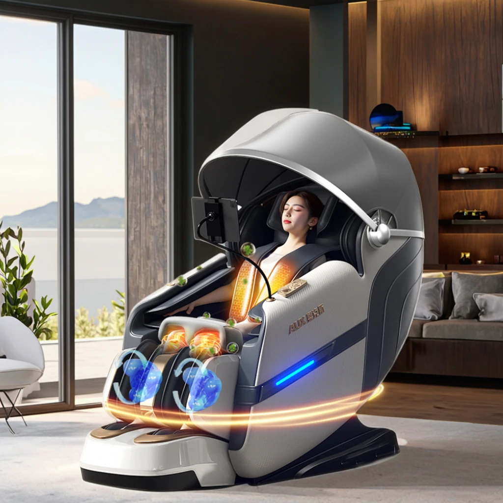 Massage Chair Luxury 4D Zero Gravity Silent Body Spa Massage Fully Intelligent Electric Household SL Double Track Luxury Sofa