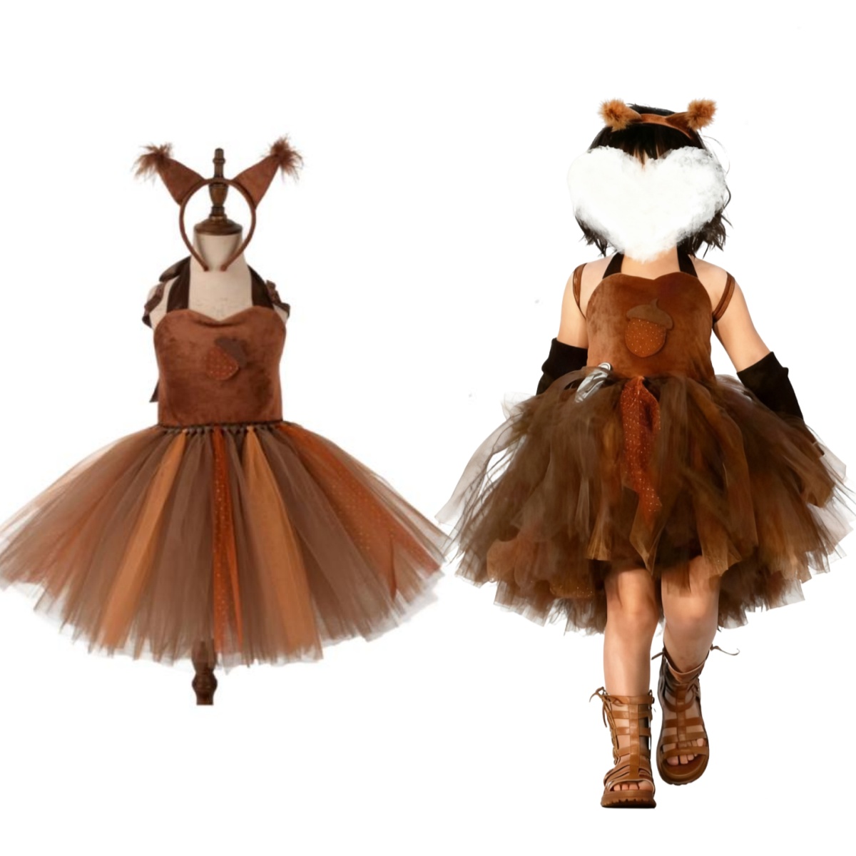 ハロウィン動物リスコスプレドレスガールズフェスティバルステージパフォーマンス動物コスプレセットおとぎ話のテーマパーティー衣装