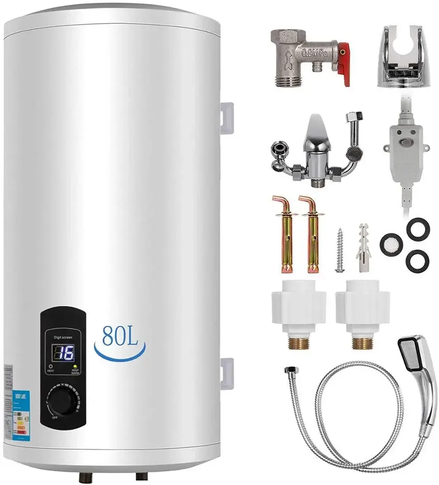 2KW 80L 電気温水ヒーターボイラーシリンダータンク貯蔵給湯器キッチン用