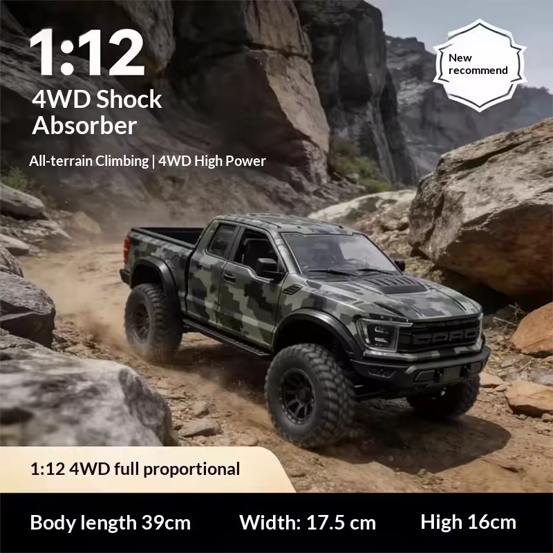 新しい紅星ラプター F150 1/12 スケールピックアップトラックリモートコントロールクローラーフルサイズ 4WD オフロードクライミング車両 RC 大人の楽しみ