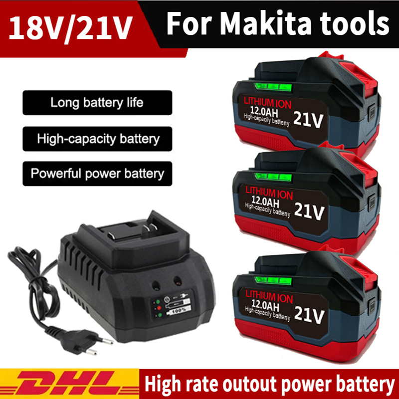 18V 21V 6.0 9.0 12.0Ah 充電式リチウム電池マキタ 18v 電動工具コードレスレンチソードリルグラインダードライバー