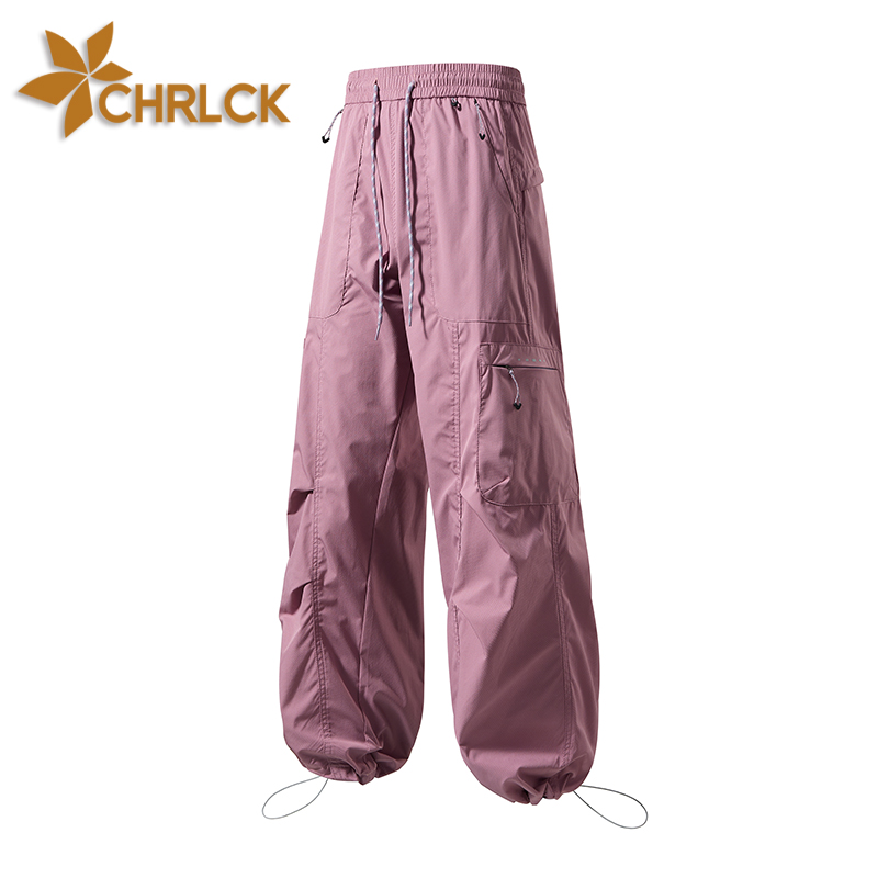 CHRLCK 男性のハイキングカーゴパンツ防水屋外速乾性軽量リップストップ女性キャンプ釣り登山狩猟ズボン