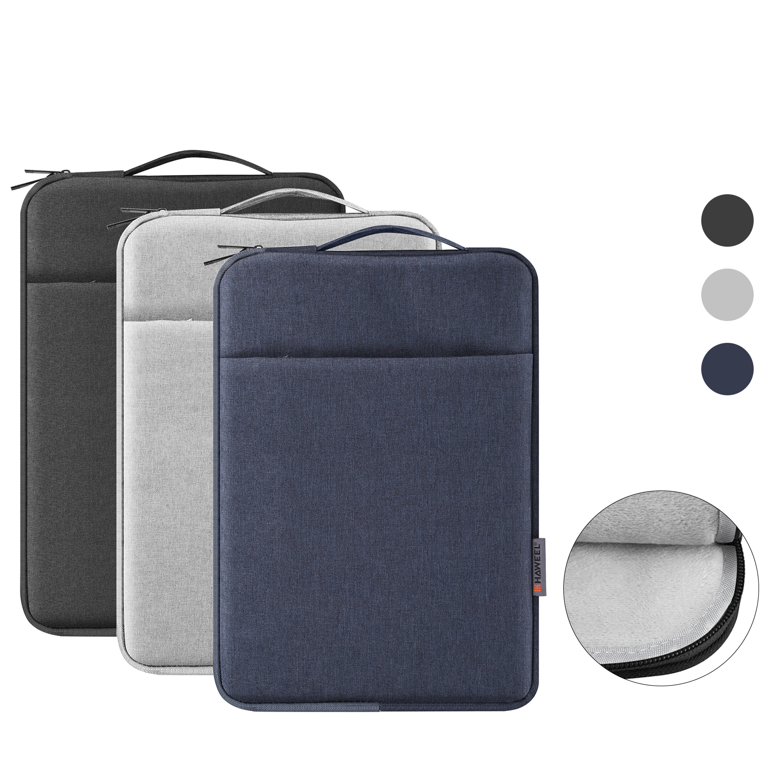 HAWEEL ラップトップスリーブケースジッパーブリーフケースノートブックハンドバッグ Macbook バッグ 15-16.7 インチ、14-15 インチ、12.5-13.5 インチのラップトップ用
