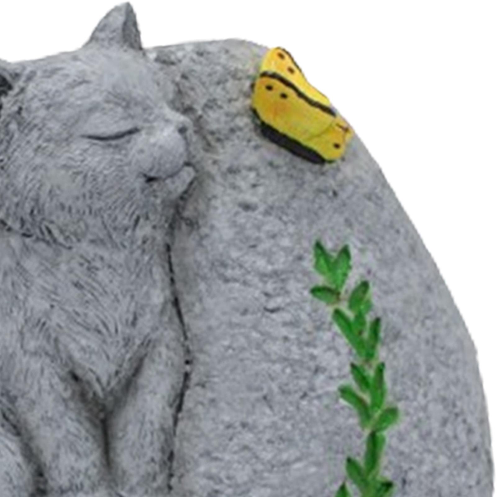 ペット記念石猫動物プランター動物像ペット彫刻植木鉢屋外裏庭の芝生用屋外猫愛好家