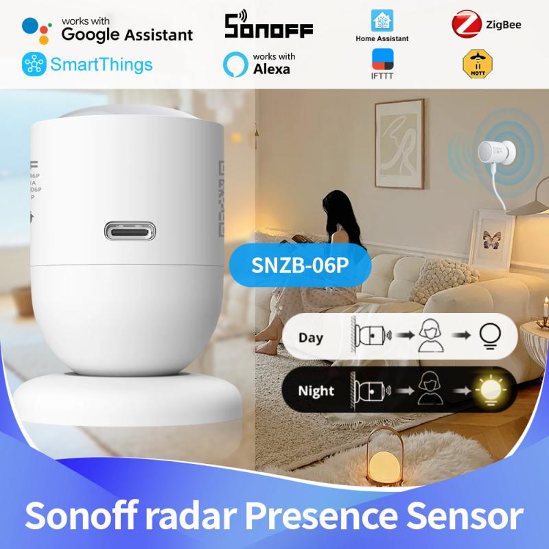 SONOFF SNZB-06P Zigbee 人体存在センサー Radar 探知機モーションライトセンシングスマートホームオートメーション Google Alexa 用