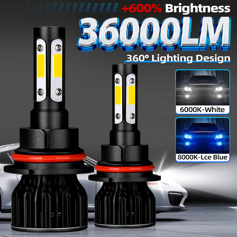 H7 H11 H13 LED 車のヘッドライト電球 36000LM 9005 HB3 9006 HB4 9012 Hi/Lo 電球 9004 車のヘッドランプ LED フォグライト 6000K 8000K