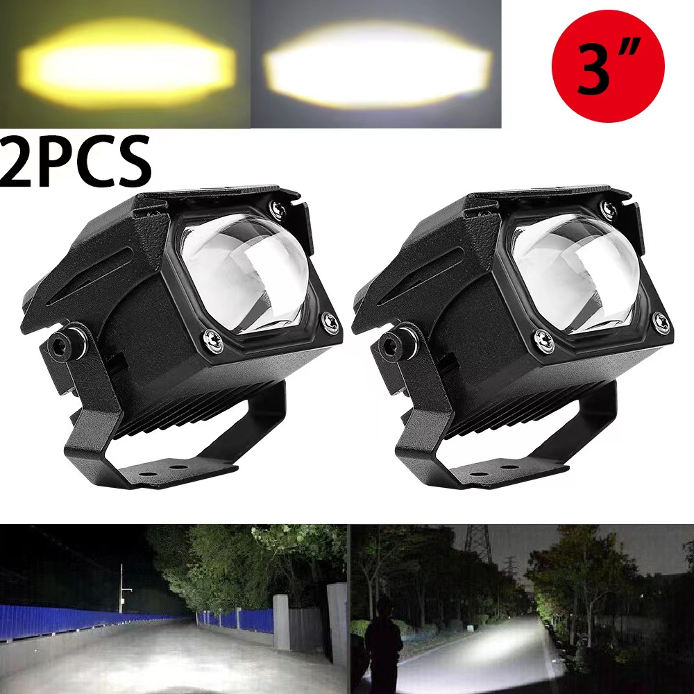 CAMOTO 120 ワットワークライト Led バイカラーカースポットライトハイ/ロービーム 3000 18K 6000 18K フォグランプオートバイランプオフロード ATV SUV トラック