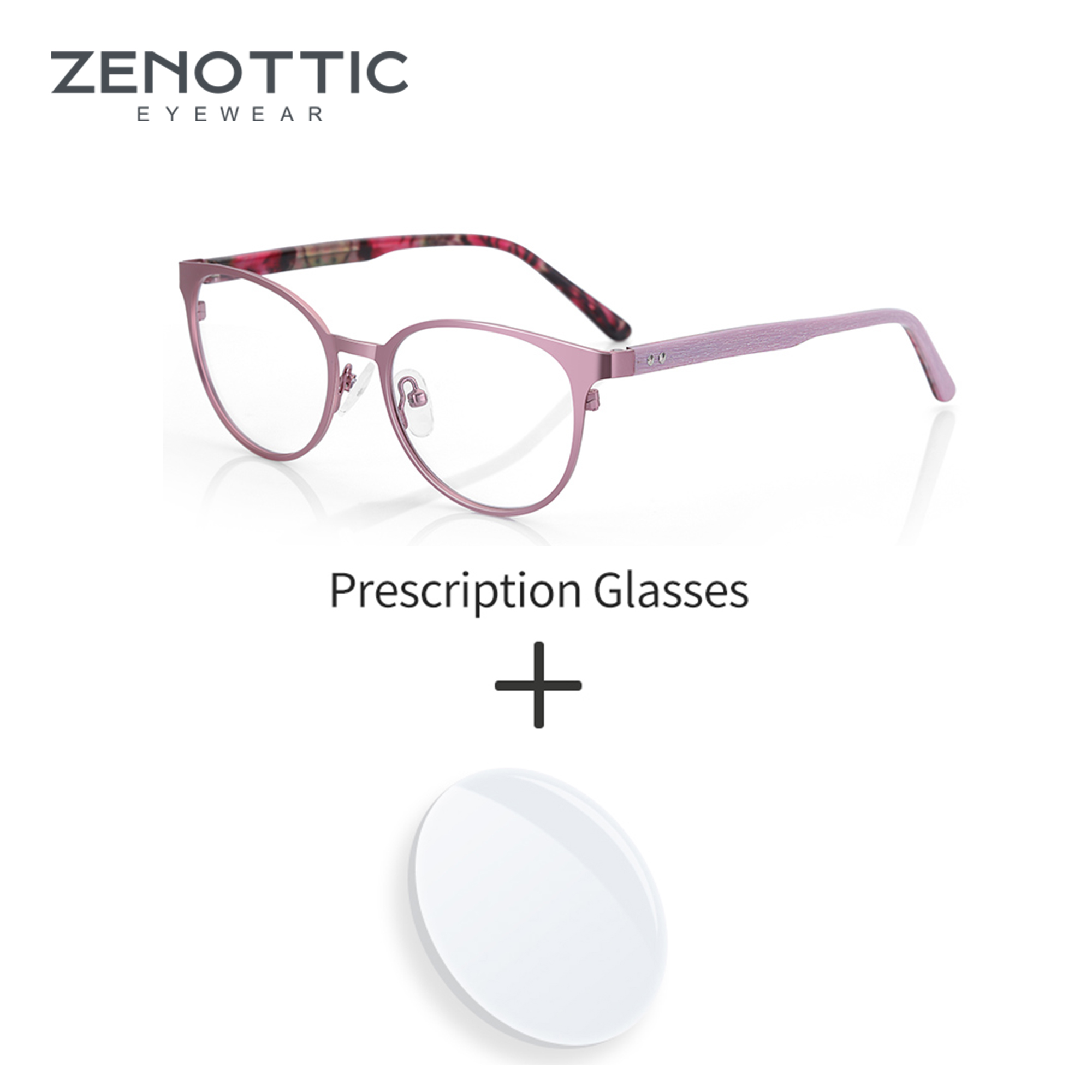 Zennottic 金属処方眼鏡スクエア子供累進光学眼鏡近視遠視抗ブルーレイ