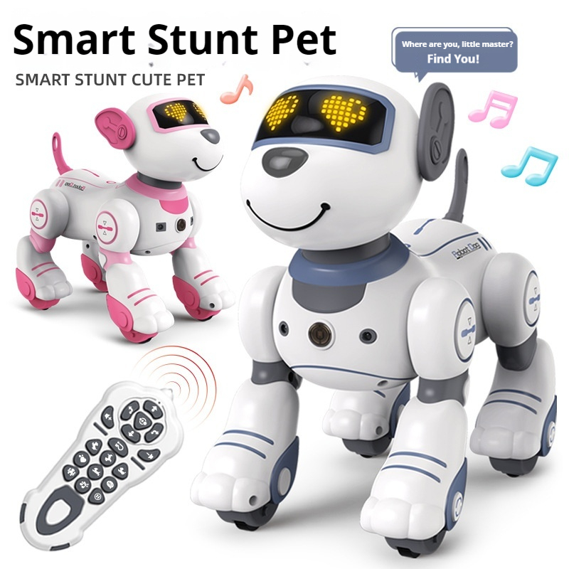 スマートリモコンロボット犬プログラマブルスタントタッチインタラクティブ多機能電気ペットのおもちゃ子供のためのサウンドライト