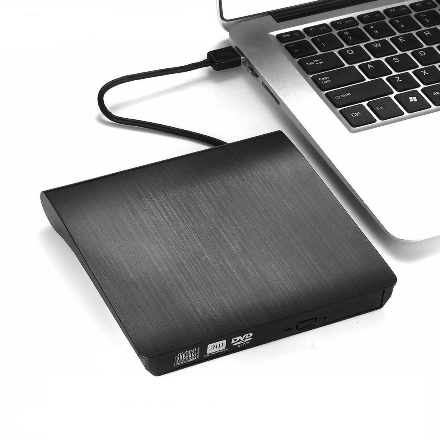 外部 DVD ドライブ USB 3.0 ポータブル CD DVD RW ドライブ ライター バーナー 光学プレーヤー Windows 10 ラップトップ デスクトップと互換性あり