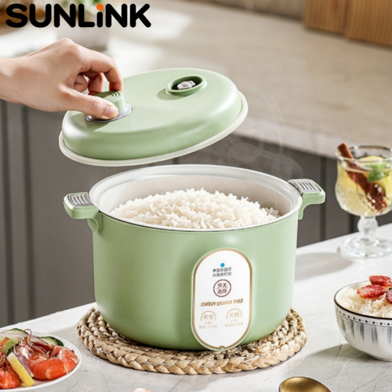 1pc ミニ電気炊飯器 220V のみ鍋 1.5L ノンスティックポータブル食品蒸し器キッチン寮調理鍋