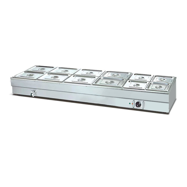 Commercial Electric Bain Marie Stainless Steel Food Warmer GN Pan Heating Heat Preservation Machine Kitchen Catering Equipment