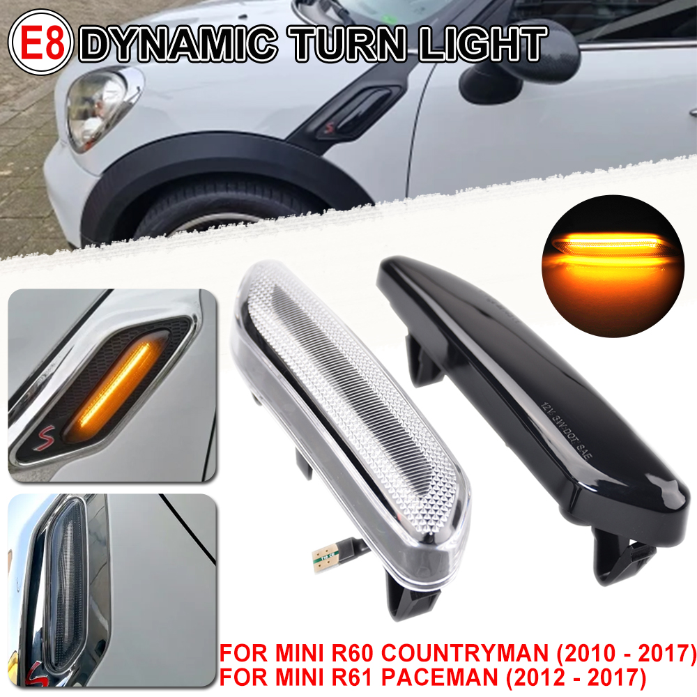 ダイナミック LED サイドマーカーミニクーパー R60 R61 2010-2017 2016 2015 LED 流れるターンシグナルランプミニ同胞