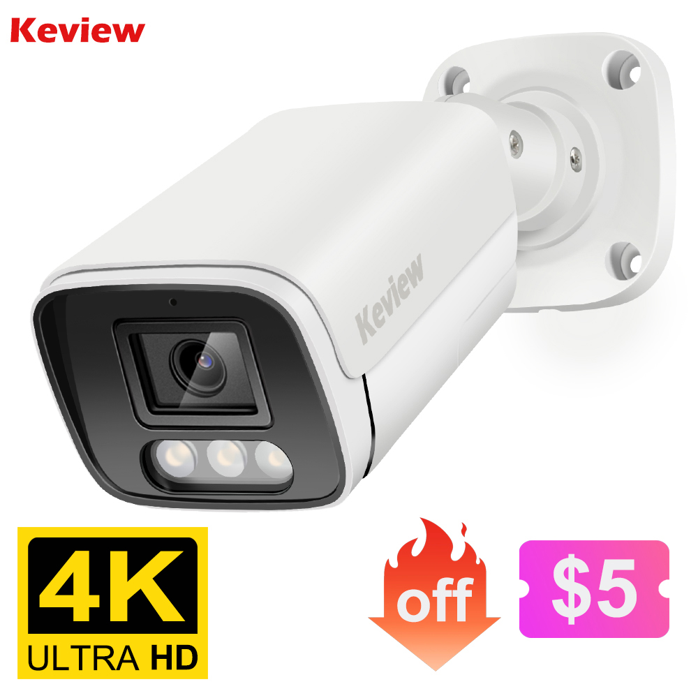 4K Poe カメラビデオ監視 IP Onvif オーディオ 48V POE または DC 12V 4MP 8MP ナイトビジョン弾丸防水セキュリティカメラ NVR 用