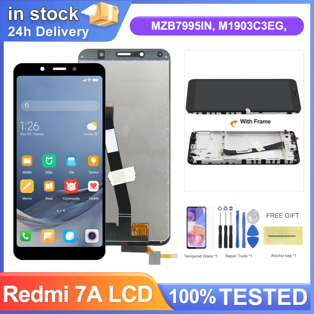 5.45 インチ表示画面 Xiaomi Redmi 7A Redmi7A MZB7995IN Lcd ディスプレイタッチスクリーンデジタイザアセンブリとフレーム交換