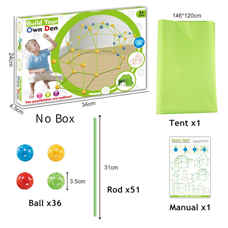 子供砦ビルディング子供ゲームテント建設要塞 Diy 3D 組み立てる城トンネルテントハウスゲーム教育ギフト