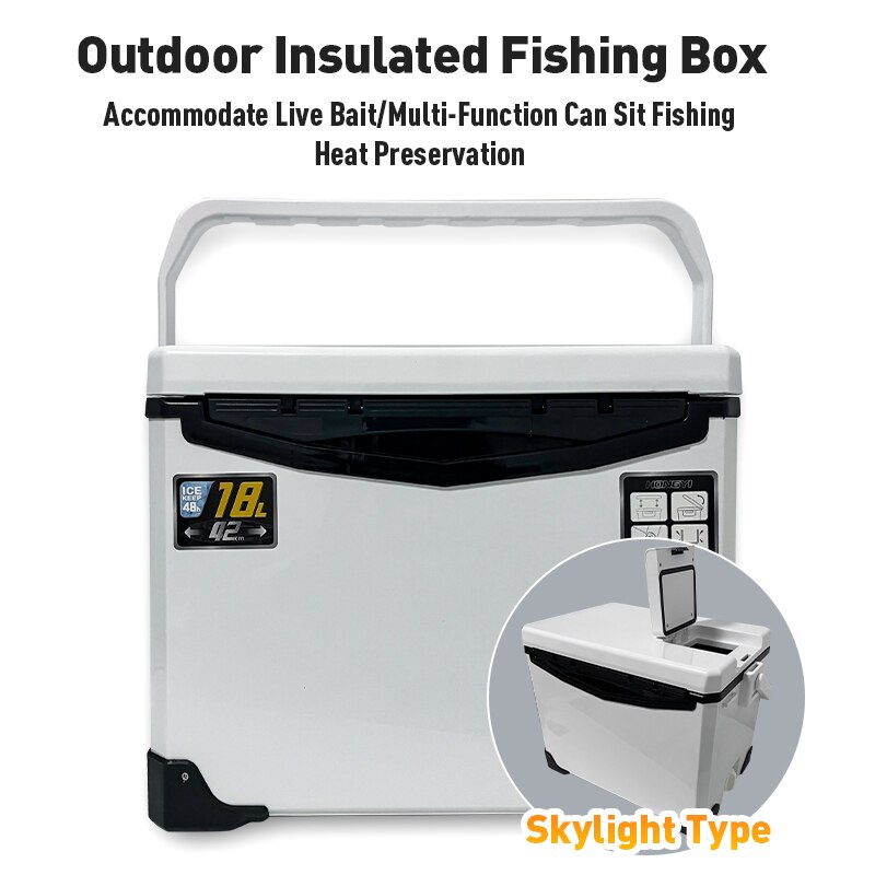10L 18L 22L 32L 48L 釣りクーラーボックスタックルボックス屋外タンクケースギアツール魚の収納海釣りポータブル空気穴