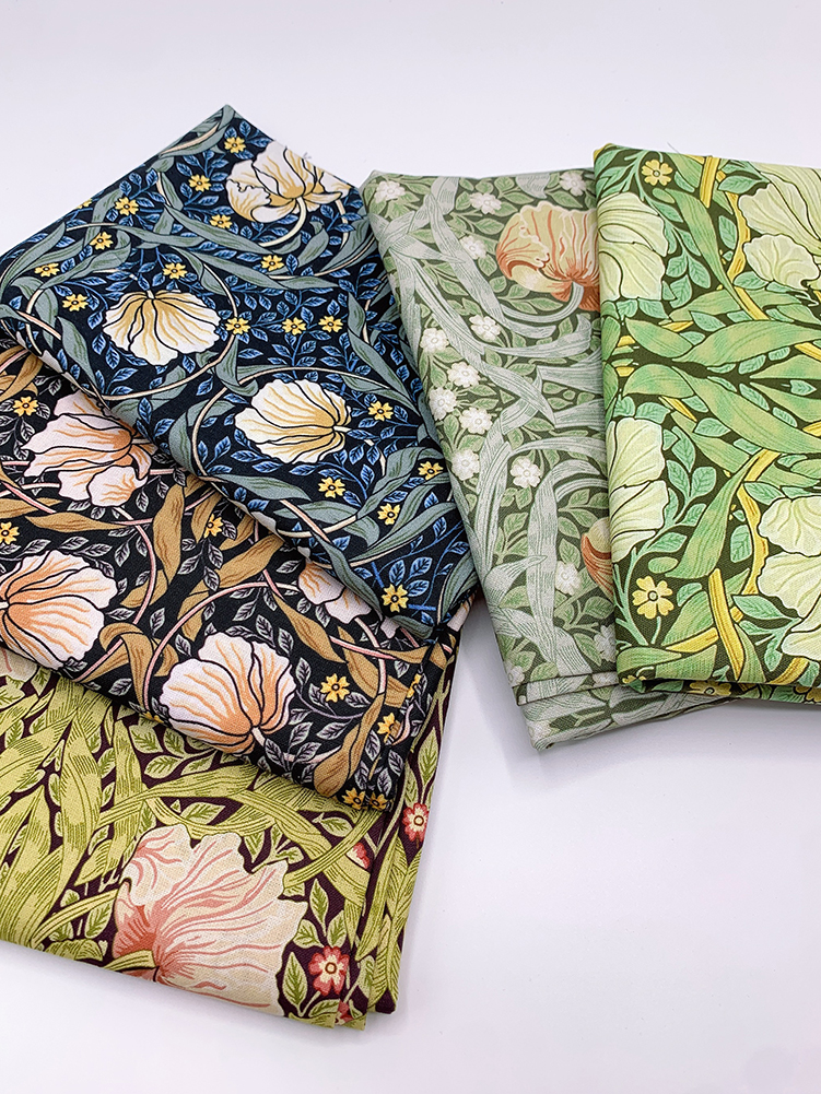 モリス生地ヴィンテージつるの花ウィリアムモリスパターン綿布、縫製服 DIY 手作りハーフメートル