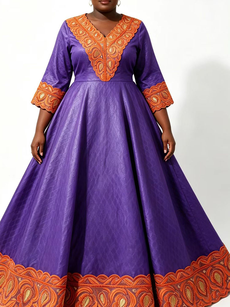 バザンリッシュレース刺繍ロングドレスアフリカ Boubou アバヤ Dashiki カフタンマキシドレス結婚式のイブニングフォーマルプラスサイズの衣装