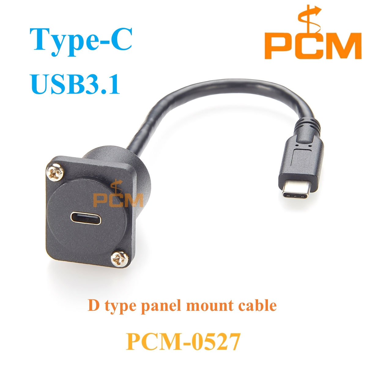DハウジングパネルマウントType-CケーブルUSB 3.1 10Gbpsスーパースピード充電ケーブルSwitchcraft EH/NHシリーズコネクタと互換性あり