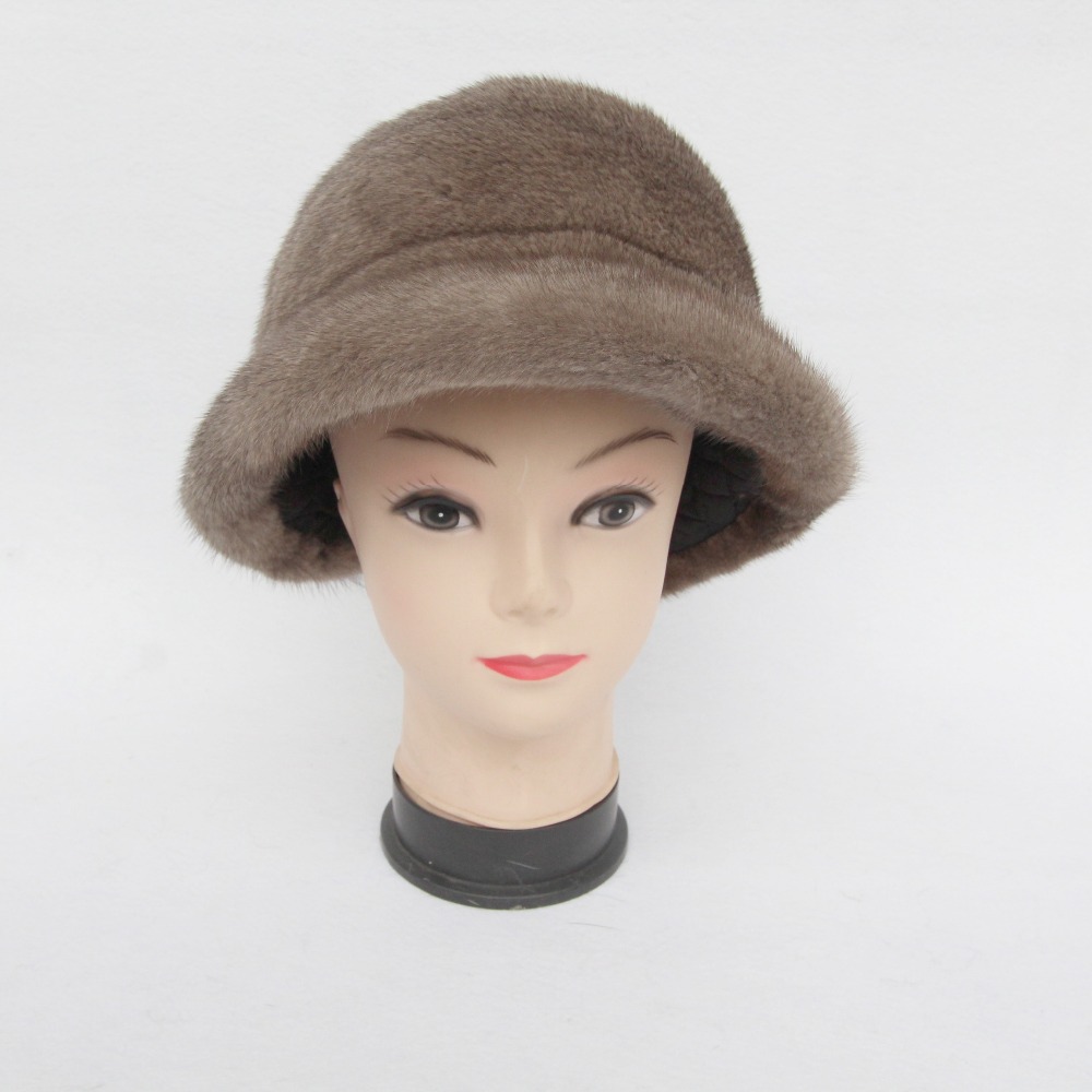 2017 熱い販売リアルファー帽子ファッション女性冬ミンク毛皮キャップ