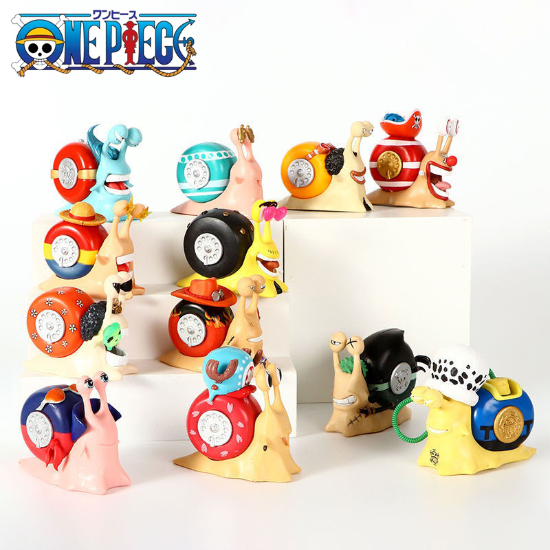 ワンピースでんでん虫アニメフィギュアルフィエースゾロ法バギーマンガ像 Pvc アクション置物コレクション模型玩具人形ギフト