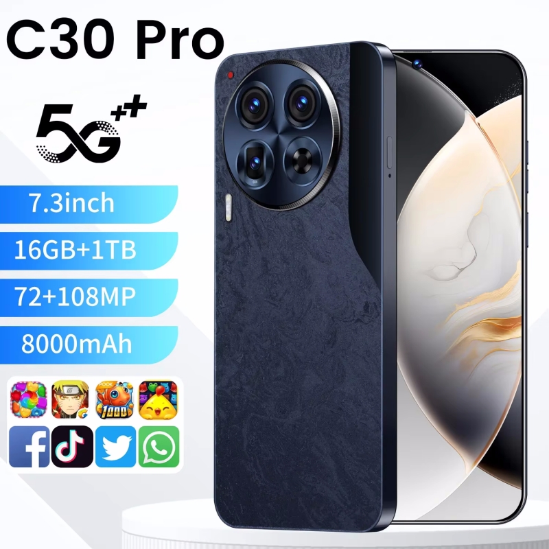 2026 Camon 30 プレミア Android 14 5G スマートフォン 7.3 "HD モバイルデュアル SIM 8800mAh 電話 Snapdragon 8 gen3 ロック解除済み Celulares HH4