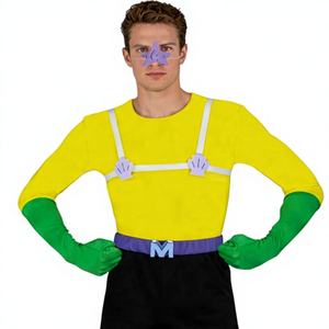 JQAKFIY 貝殻の少年・人魚 メンズ 大人用 ハロウィン コスプレ衣装 ODM セット（帽子・手袋・マフラー・小道具付き）