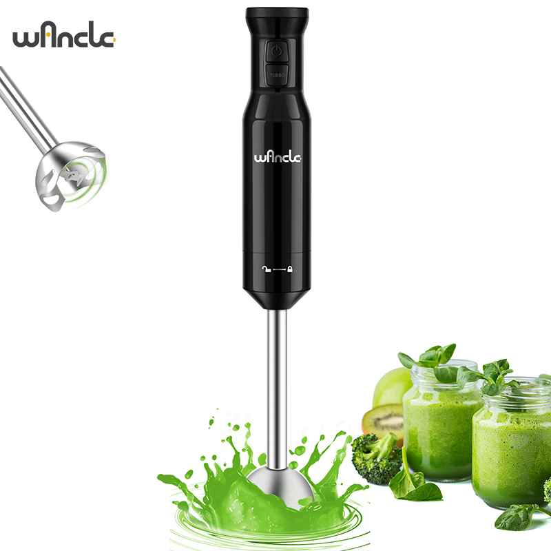 Wancle 600 ワット電動ハンド浸漬ブレンダー多機能スティックミキサー離乳食用野菜肉グラインダーターボ機能
