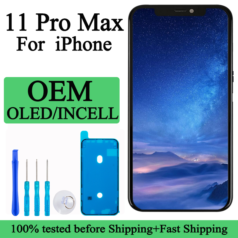 A2218 A2161 A2220 100% テスト済みプレミアム Lcd Iphone 11 Pro Max 工場ディスプレイタッチスクリーンデジタイザアセンブリ交換部品