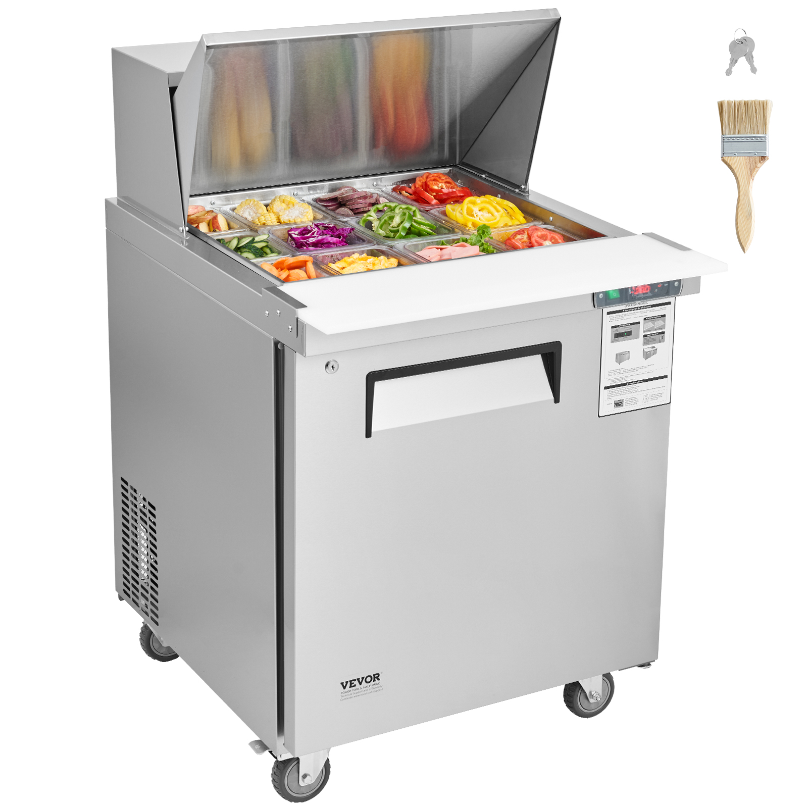SucceBuy 28 インチ業務用冷蔵庫サンドイッチ