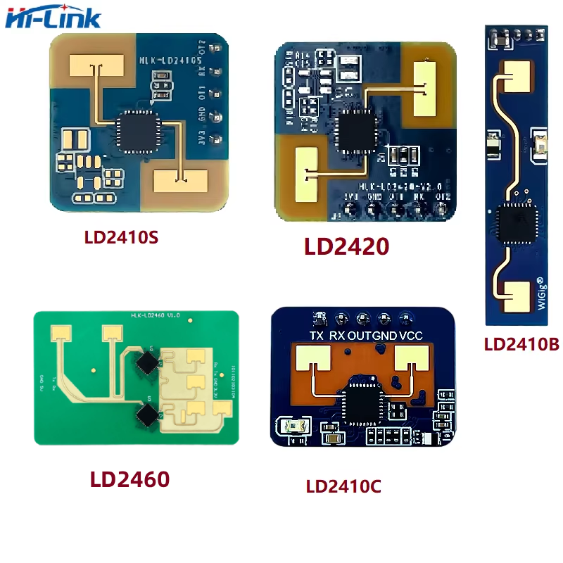 Hi-link 新しい 24 グラム人存在レーダーモジュールキット LD2410 呼吸と心拍モニタリング非接触誘導スマートセンサー