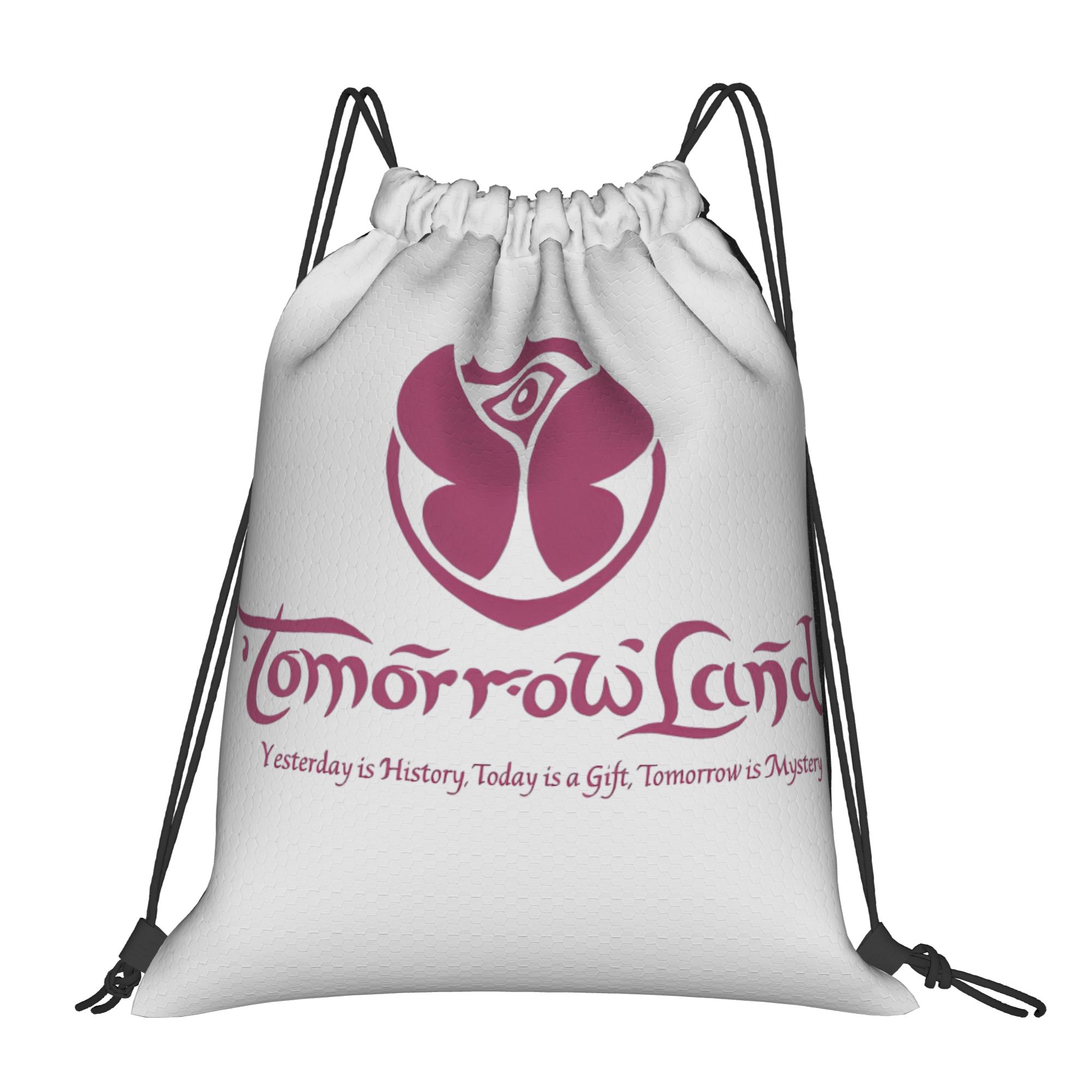 Tomorrowlands 巾着バッグ スポーツ ヨガ カップル バックパック折りたたみ式ヴィンテージ サックパック ストリング バッグ