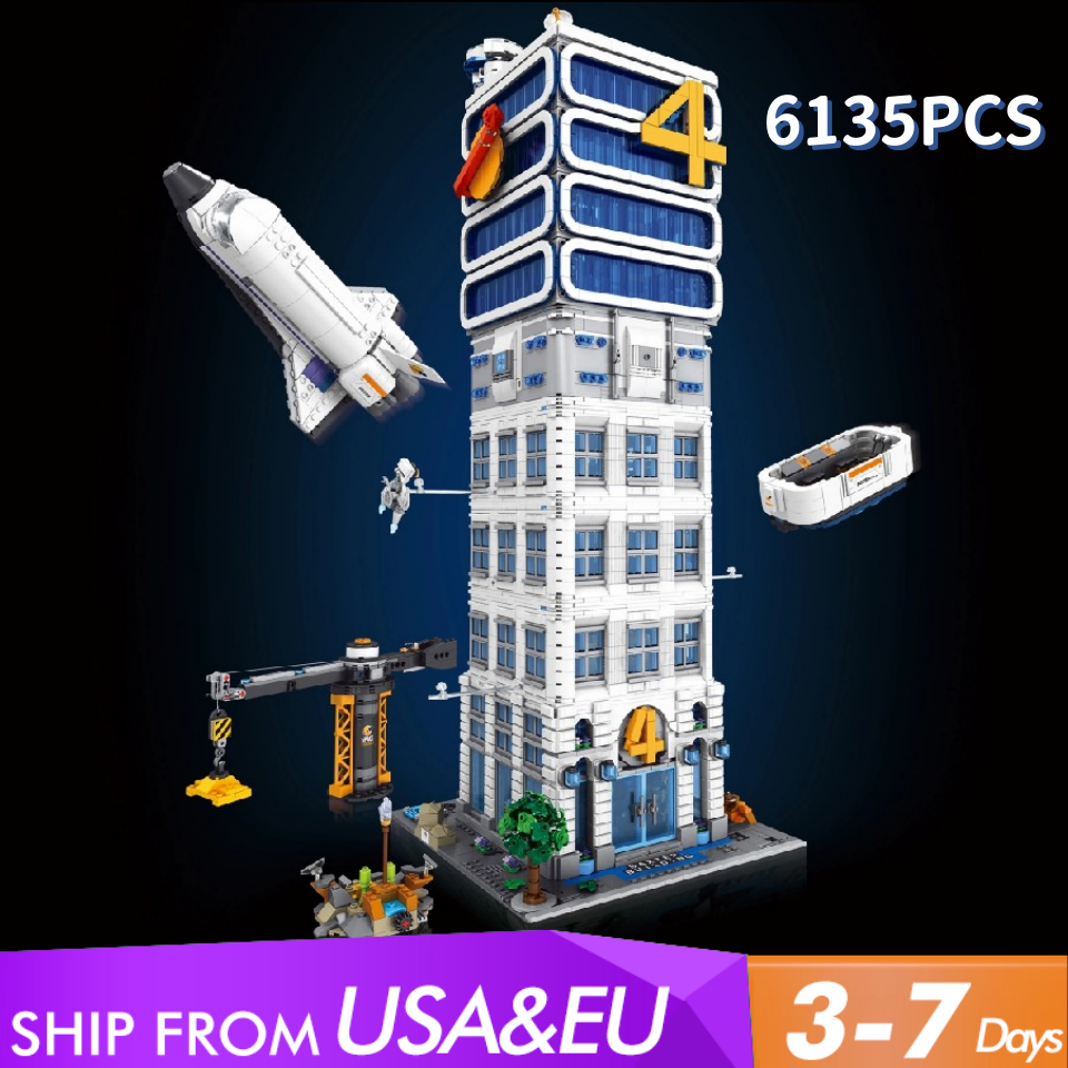 6135PCS フォーヒーローズタワーハウス建物セット、シティストアアーキテクチャモジュラービルディングブロックアセンブリモデルキット大人のギフト